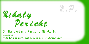 mihaly pericht business card